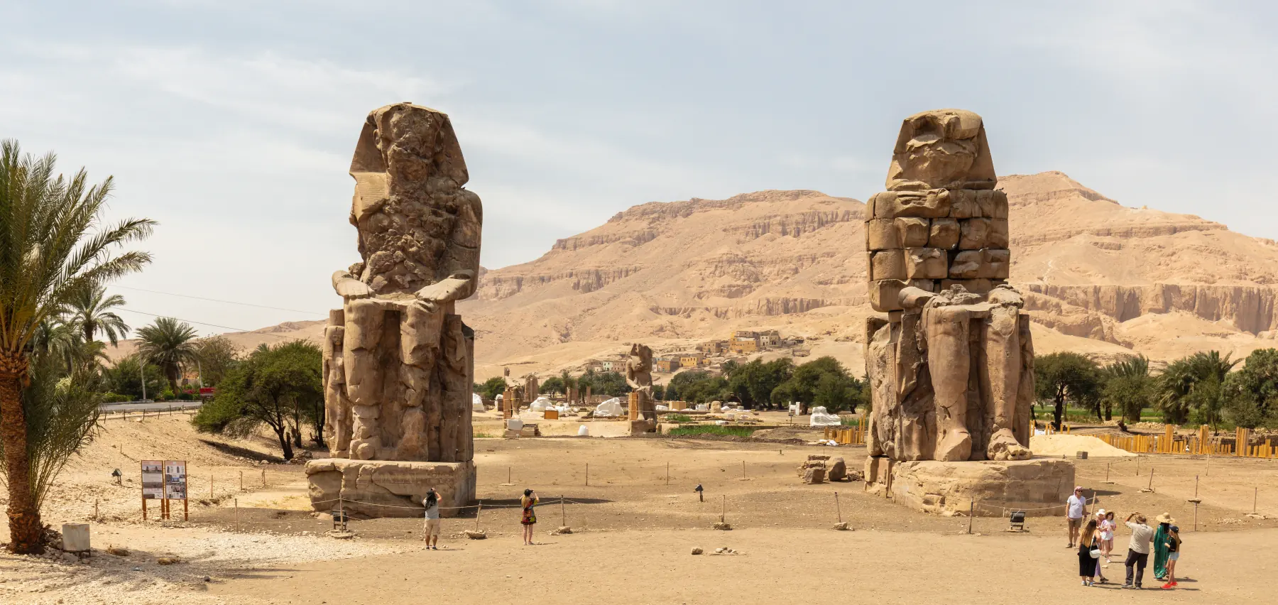 Colossi of Memnon before the relief of Luxor’s West Bank