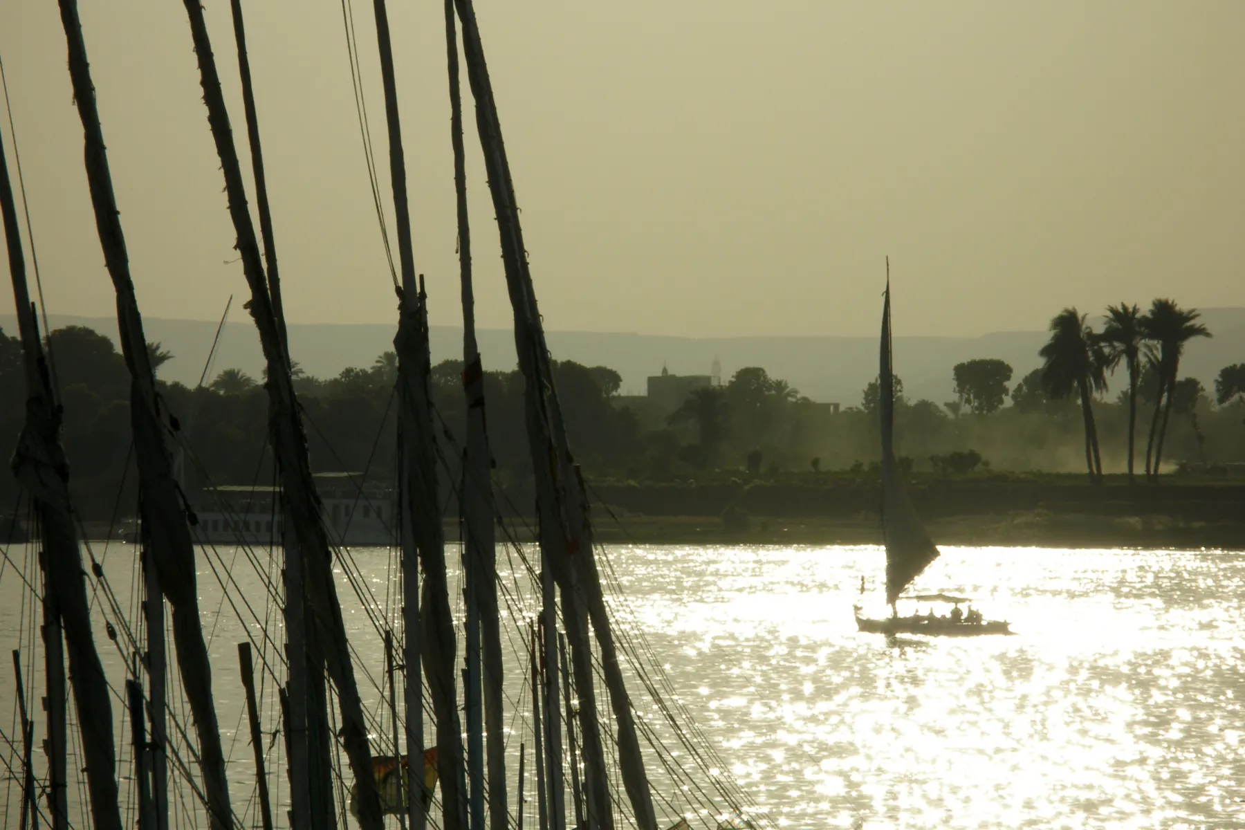 The Nile at sunset in Luxor