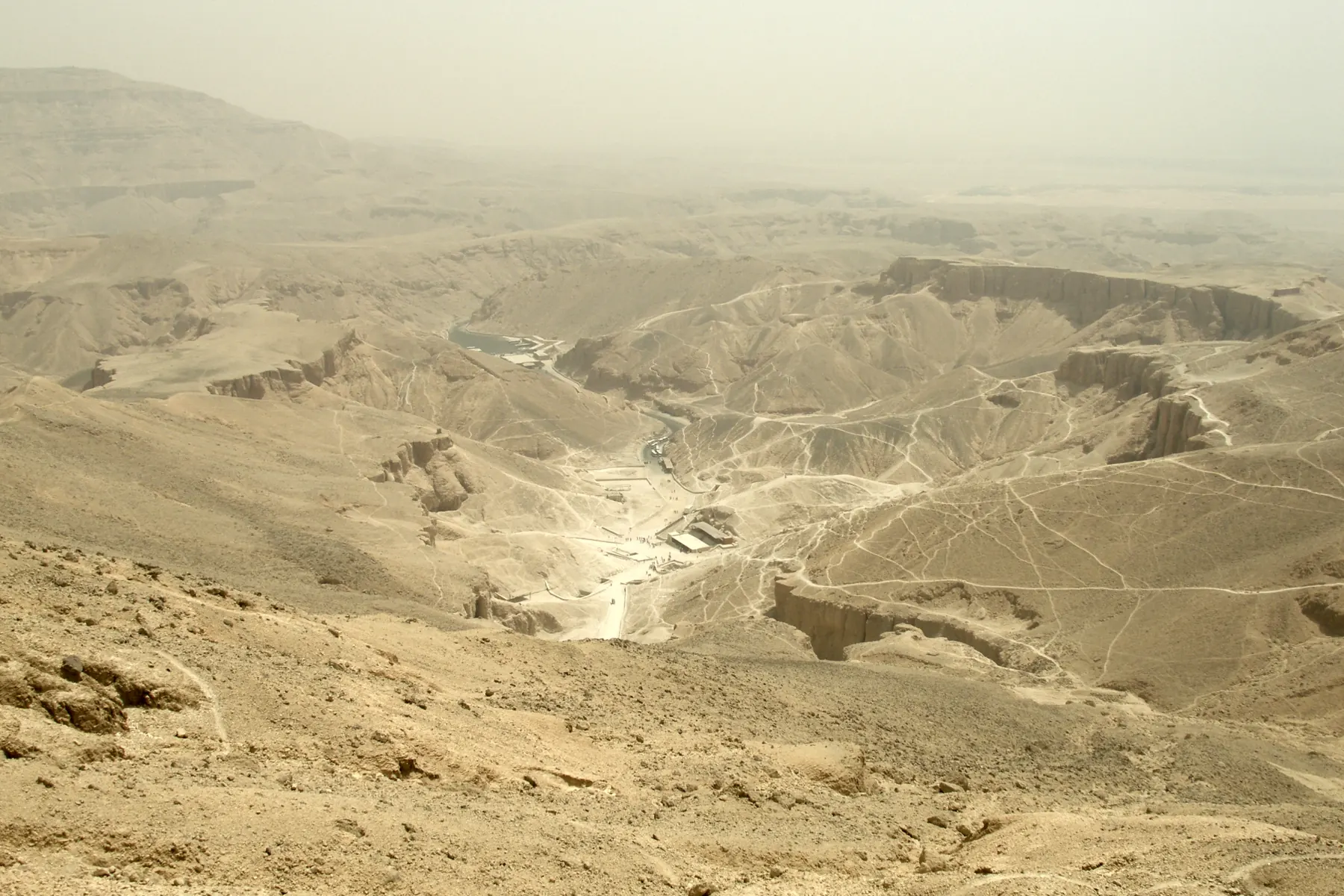 Mineral landscape and rock-cut tombs in Luxor’s Valley of the Kings