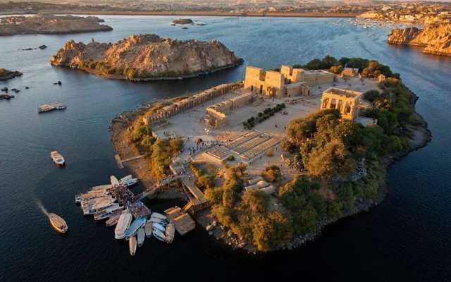 Philae island and its temple